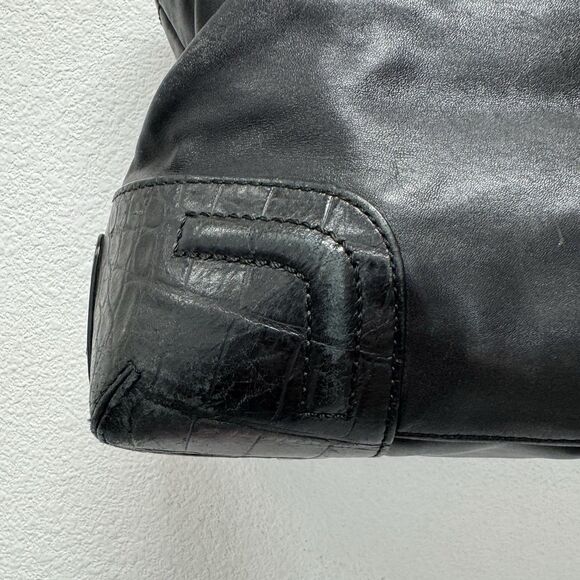 TUMI Black Leather Purse Large Work-Travel Shoulder Bag 73235DL - Picture 9 of 16